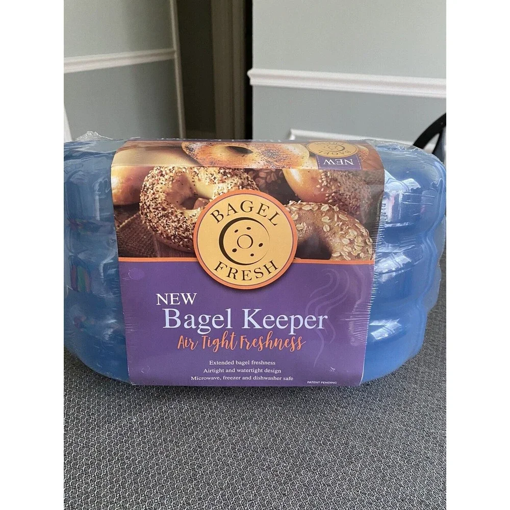 New Sealed - Bagel Fresh Keeper Cases - Holds 6 Bagels Airtight Case